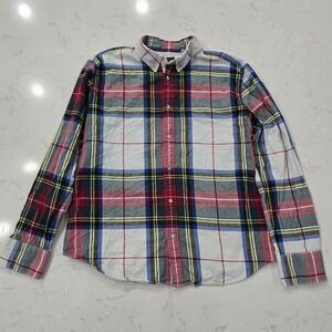 Rag & Bone Fit 2 Mens XL Plaid Flannel Button Down Shirt Multi Color Cotton